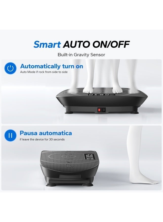 MERACH Vibration Plate Exercise Machine, Whole Body Workout Equipment for Women, Bluetooth and Silicone Pedal, Vibration Plate with Auto Mode, Vibrate Fitness Platform for Home - Image 3